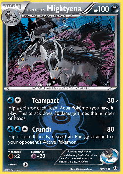 Team Aqua's Mightyena Pokémon TCG card art