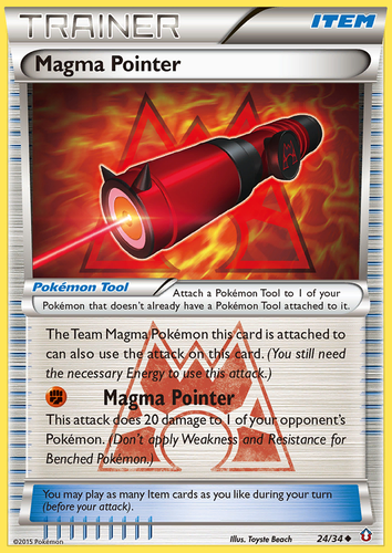 Magma Pointer #24 from Double Crisis - Uncommon - Illustrated by Toyste Beach