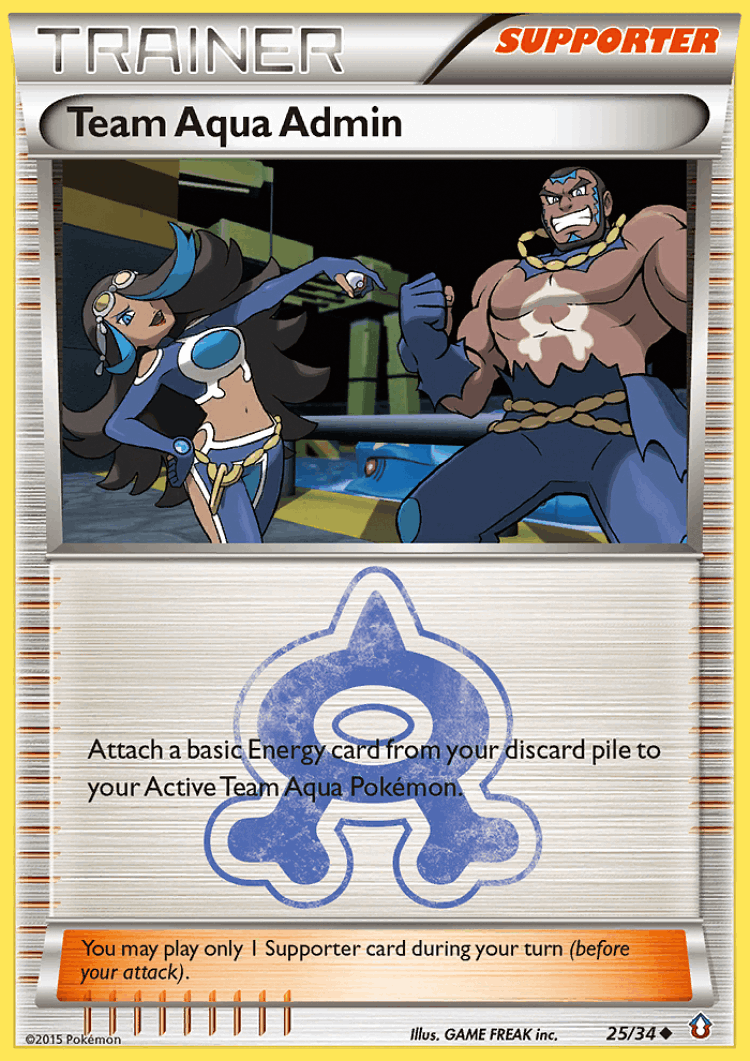 Team Aqua Admin #25 from Double Crisis - Uncommon - Illustrated by GAME FREAK inc.