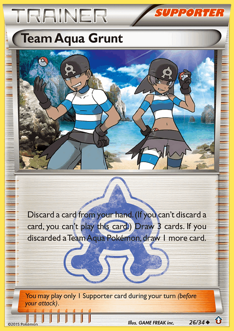 Team Aqua Grunt #26 from Double Crisis - Uncommon - Illustrated by GAME FREAK inc.