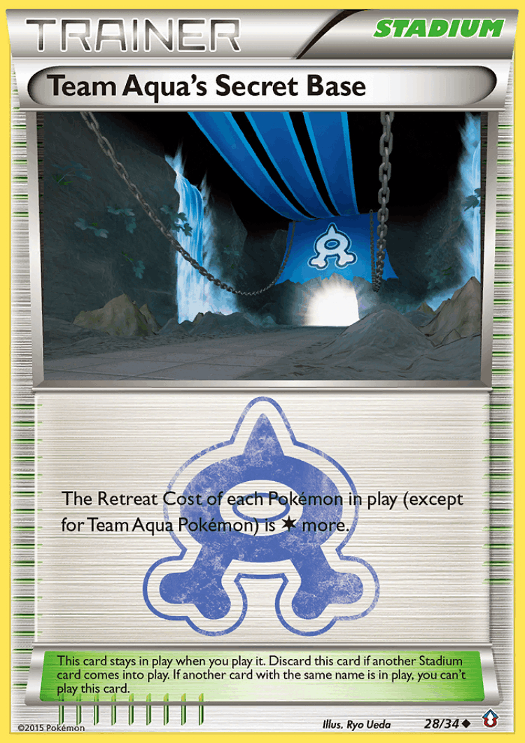 Team Aqua's Secret Base #28 from Double Crisis - Uncommon - Illustrated by Ryo Ueda