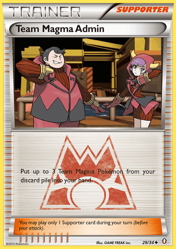 Team Magma Admin #29 from Double Crisis - Uncommon - Illustrated by GAME FREAK inc.