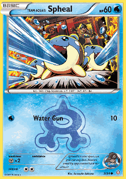 Team Aqua's Spheal Pokémon TCG card art