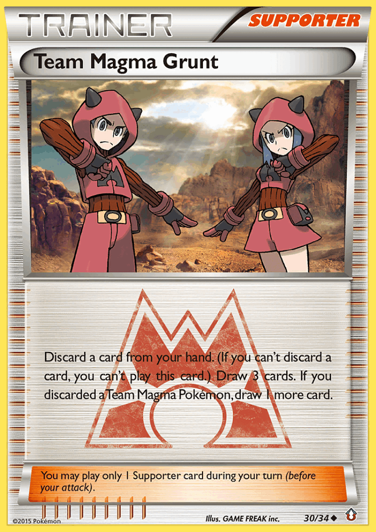 Team Magma Grunt #30 from Double Crisis - Uncommon - Illustrated by GAME FREAK inc.
