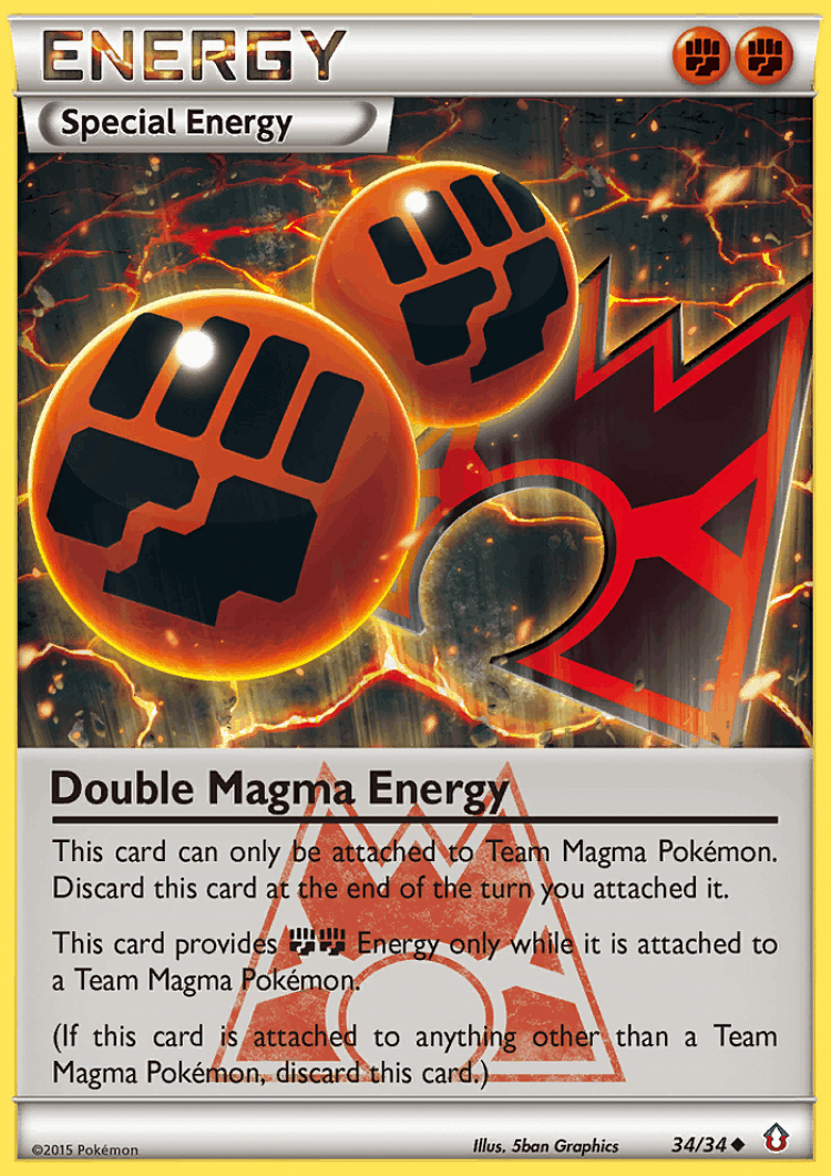 Double Magma Energy #34 from Double Crisis - Uncommon - Illustrated by 5ban Graphics
