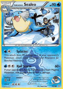 Team Aqua's Sealeo Pokémon TCG card art