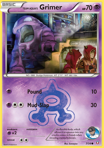 Team Aqua's Grimer Pokémon TCG card art