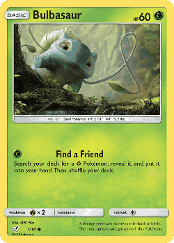 Bulbasaur Pokémon TCG card art