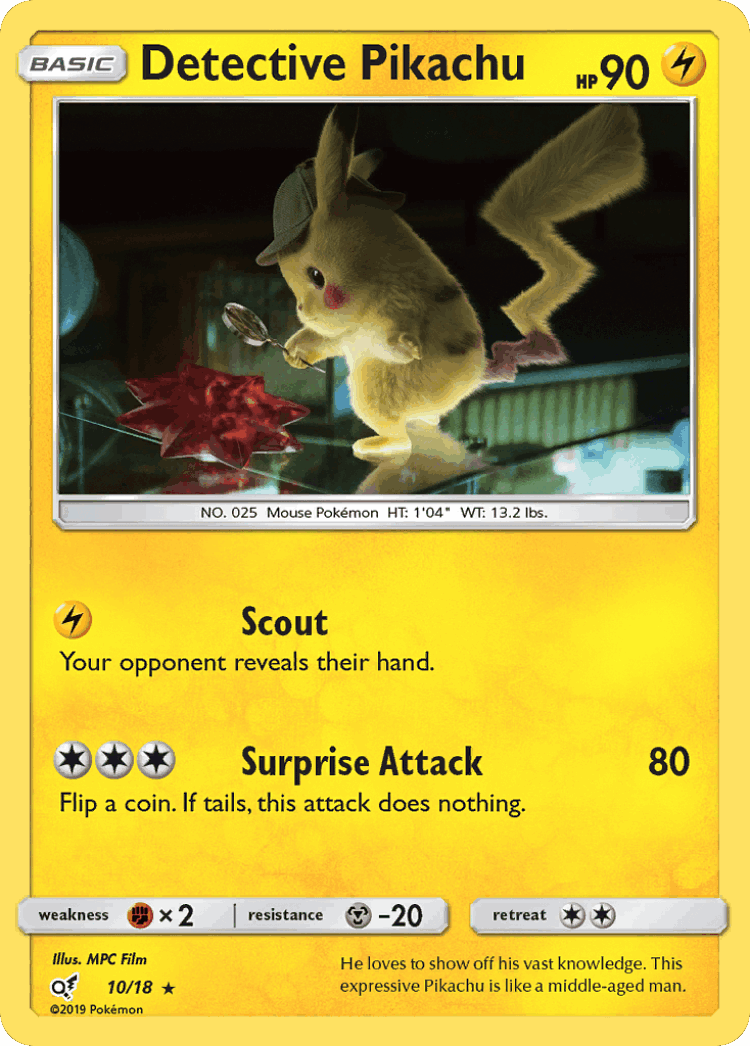Detective Pikachu #10 from Detective Pikachu - Rare - Illustrated by MPC Film