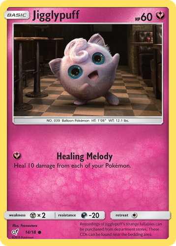 Jigglypuff #14 from Detective Pikachu - Common - Illustrated by Framestore