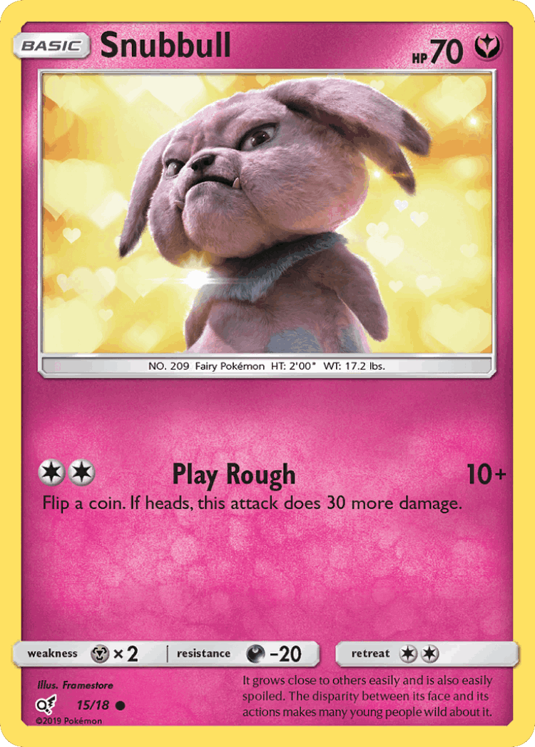 Snubbull #15 from Detective Pikachu - Common - Illustrated by Framestore