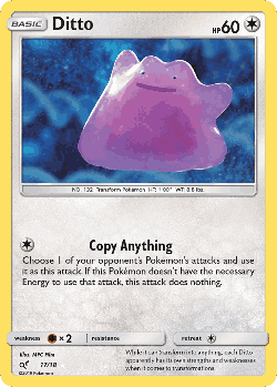 Ditto Pokémon TCG card art