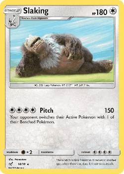 Slaking Pokémon TCG card art