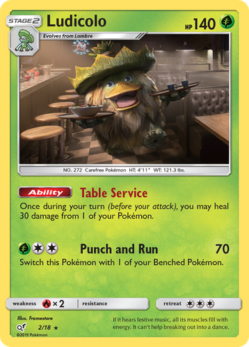 Ludicolo #2 from Detective Pikachu - Rare - Illustrated by Framestore