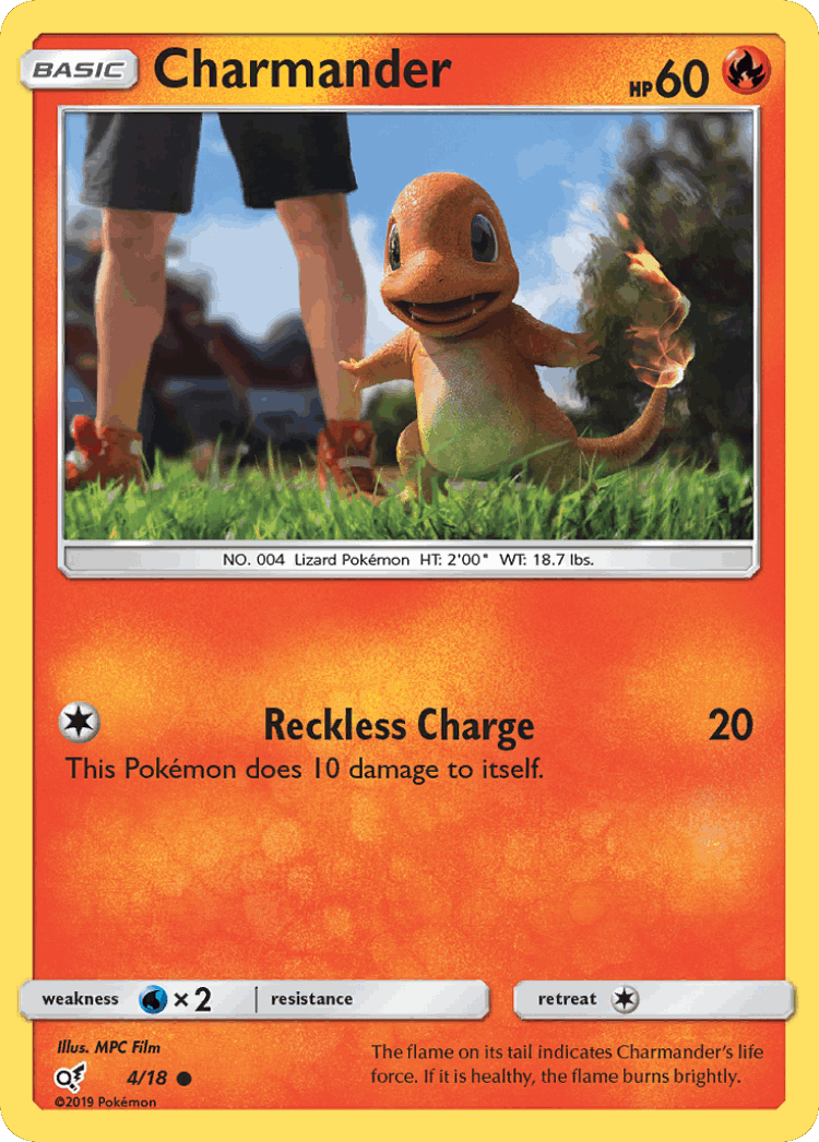 Charmander #4 from Detective Pikachu - Common - Illustrated by MPC Film