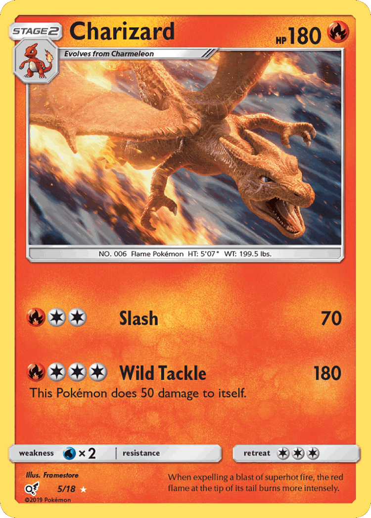 Charizard #5 from Detective Pikachu - Rare Ultra - Illustrated by Framestore