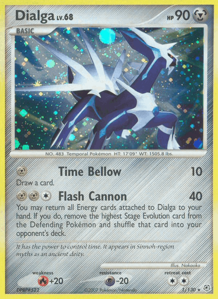 Dialga #1 from Diamond & Pearl - Rare Holo - Illustrated by Nakaoka