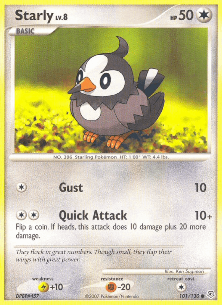Starly #101 from Diamond & Pearl - Common - Illustrated by Ken Sugimori