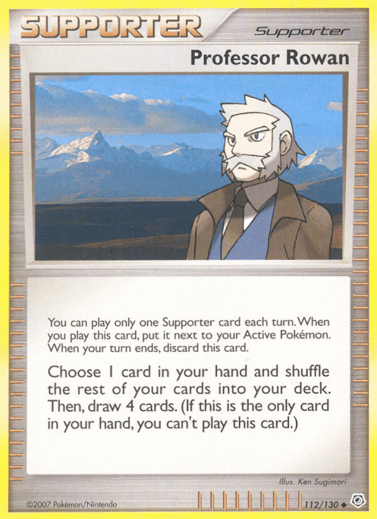 Professor Rowan #112 from Diamond & Pearl - Uncommon - Illustrated by Ken Sugimori