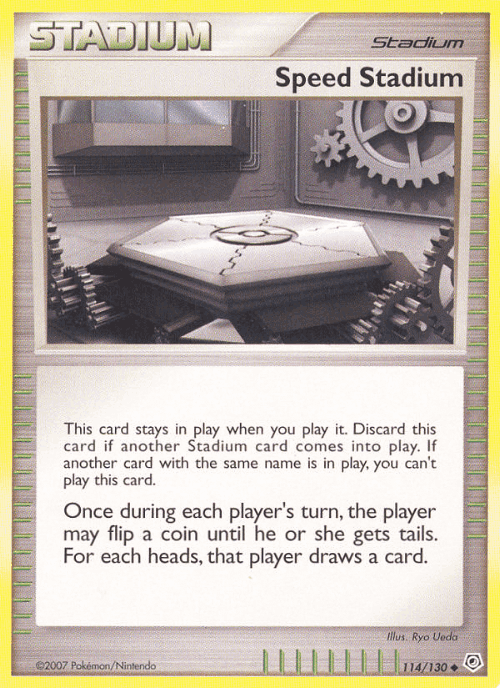 Speed Stadium #114 from Diamond & Pearl - Uncommon - Illustrated by Ryo Ueda