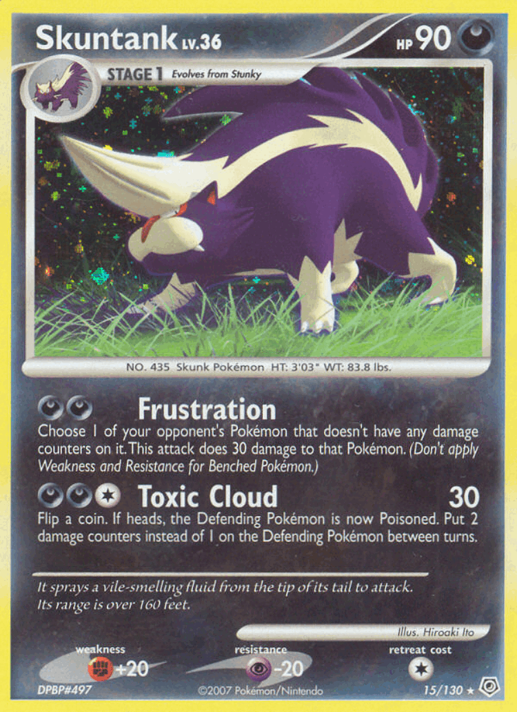 Skuntank #15 from Diamond & Pearl - Rare Holo - Illustrated by Hiroaki Ito