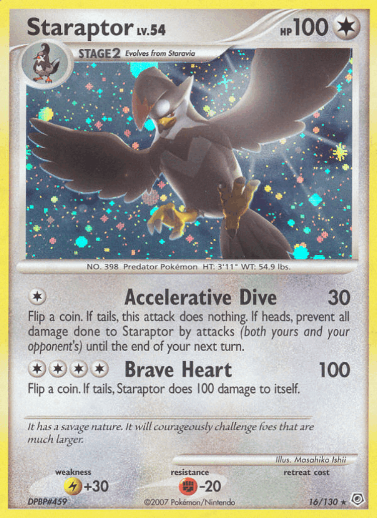 Staraptor #16 from Diamond & Pearl - Rare Holo - Illustrated by Masahiko Ishii