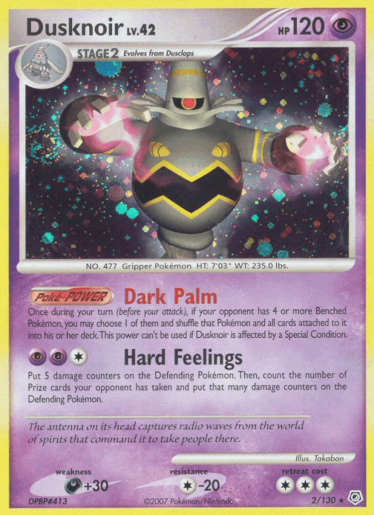Dusknoir #2 from Diamond & Pearl - Rare Holo - Illustrated by Takabon