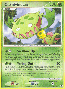 Carnivine Pokémon TCG card art