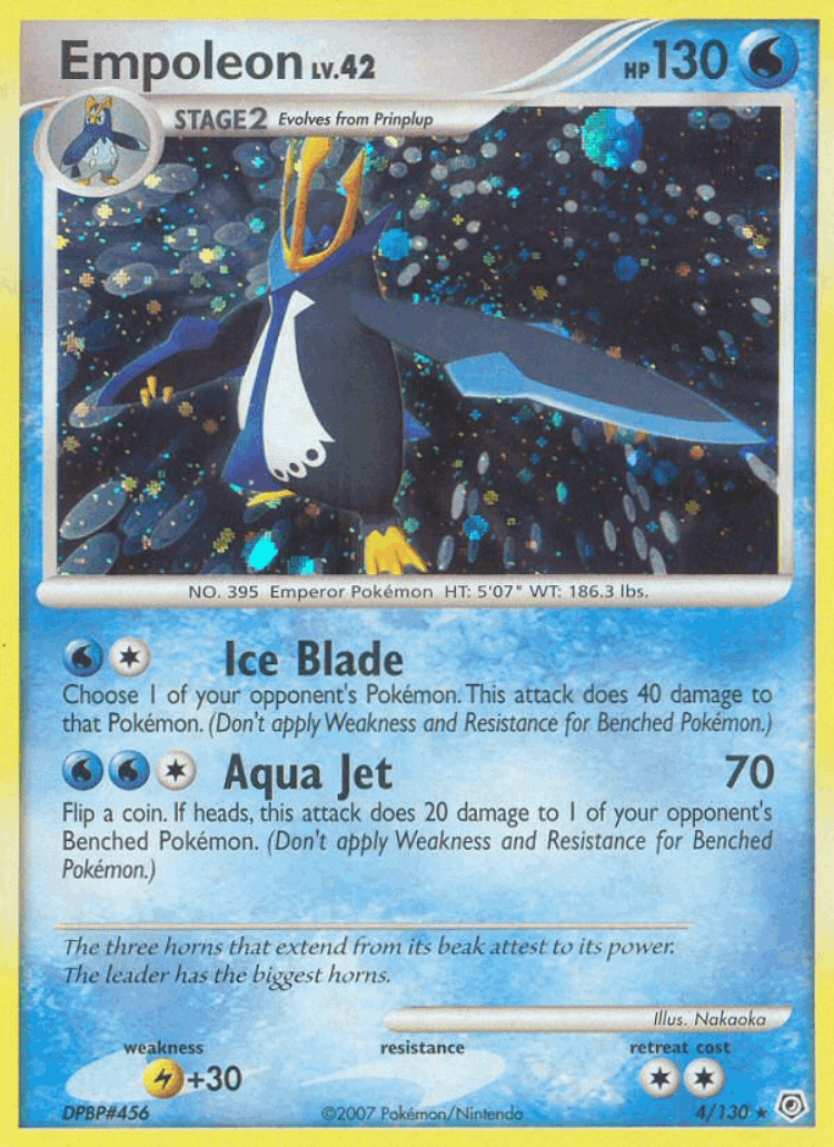 Empoleon #4 from Diamond & Pearl - Rare Holo - Illustrated by Nakaoka