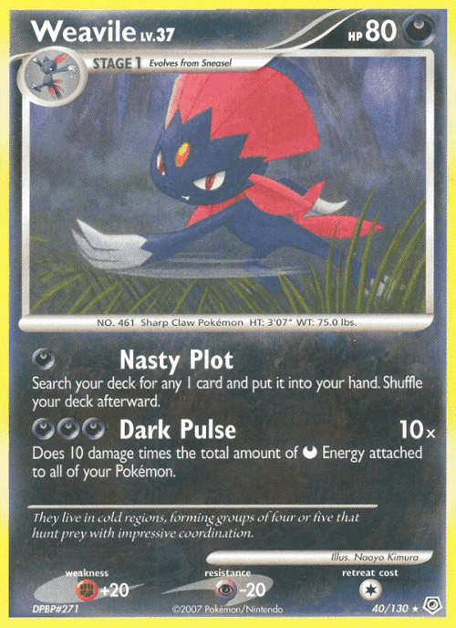 Weavile 40, Diamond & Pearl