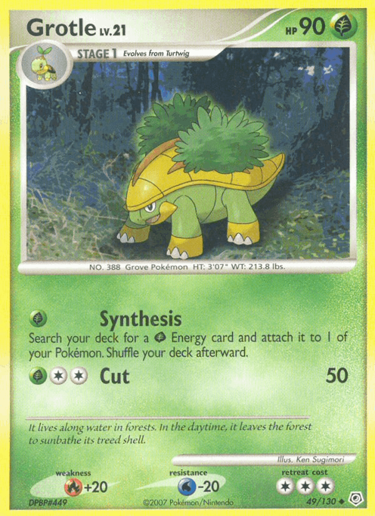 Grotle #49 from Diamond & Pearl - Uncommon - Illustrated by Ken Sugimori
