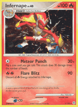 Infernape Pokémon TCG card art