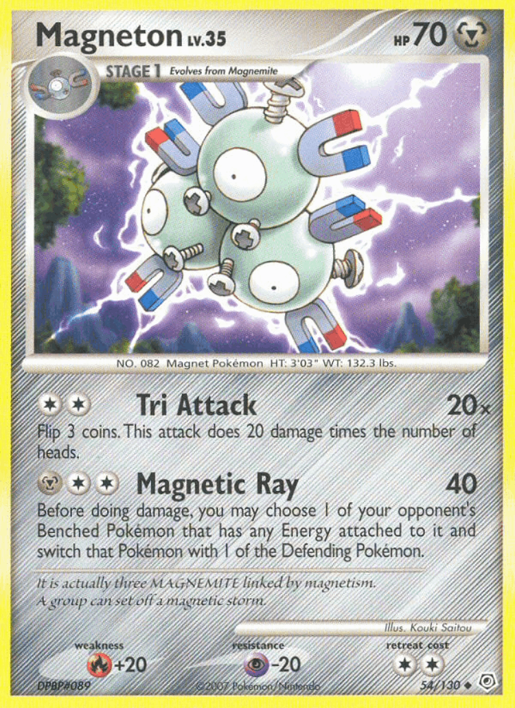 Magneton #54 from Diamond & Pearl - Uncommon - Illustrated by Kouki Saitou