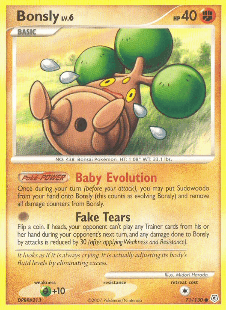 Bonsly #71 from Diamond & Pearl - Common - Illustrated by Midori Harada