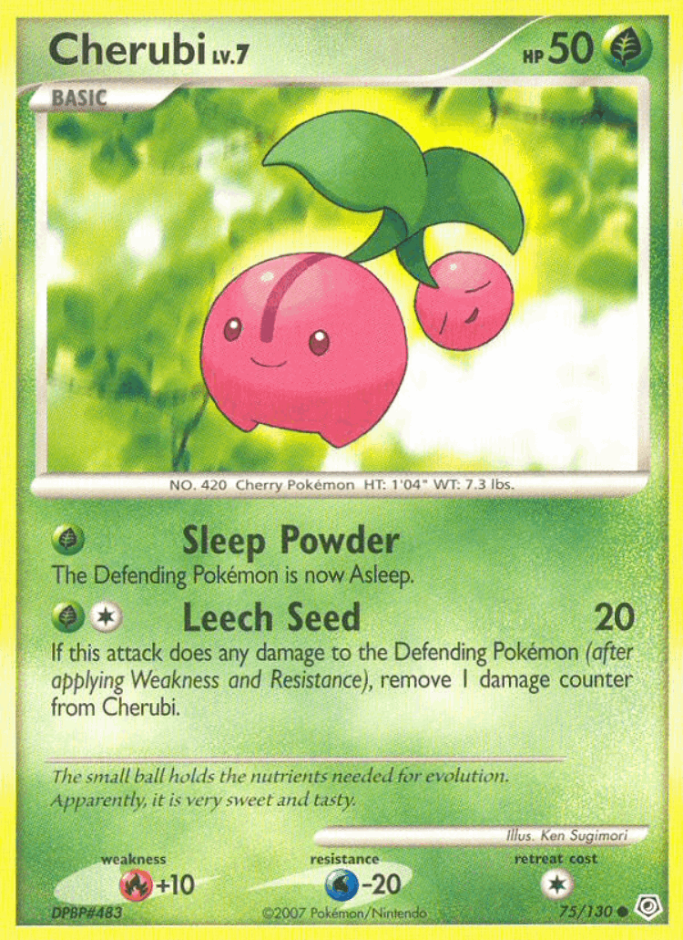 Cherubi #75 from Diamond & Pearl - Common - Illustrated by Ken Sugimori