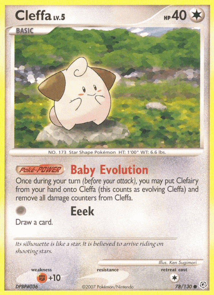 Cleffa #78 from Diamond & Pearl - Common - Illustrated by Ken Sugimori