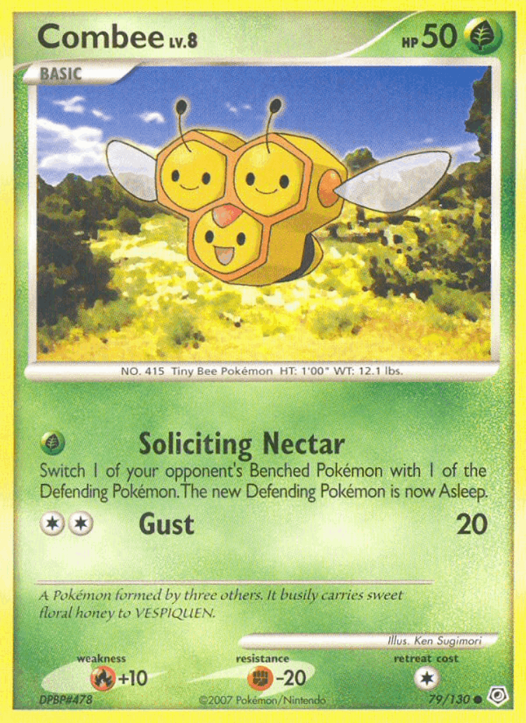 Combee #79 from Diamond & Pearl - Common - Illustrated by Ken Sugimori