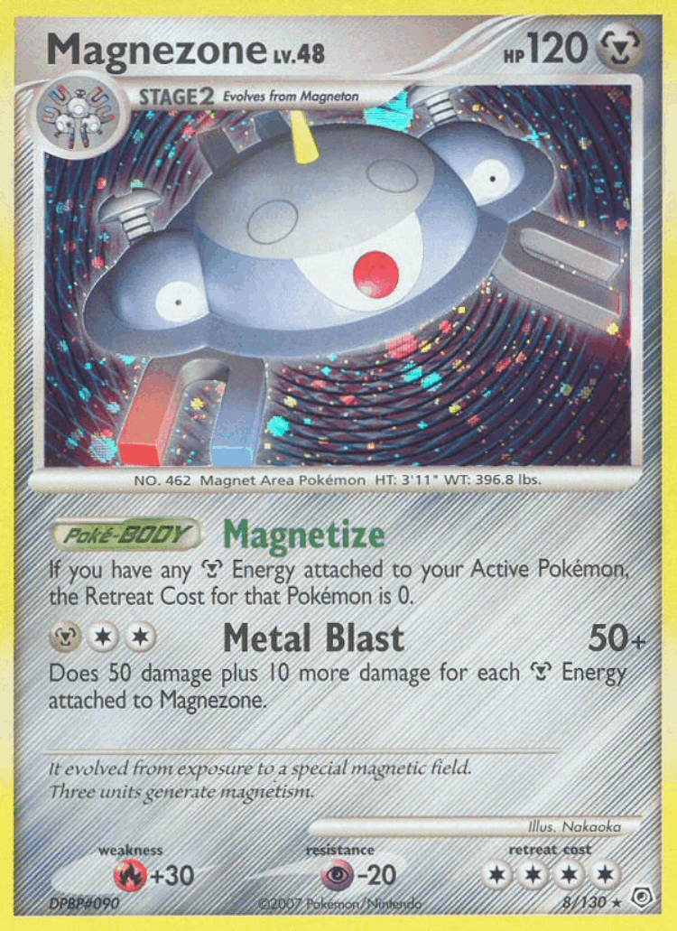 Magnezone #8 from Diamond & Pearl - Rare Holo - Illustrated by Nakaoka