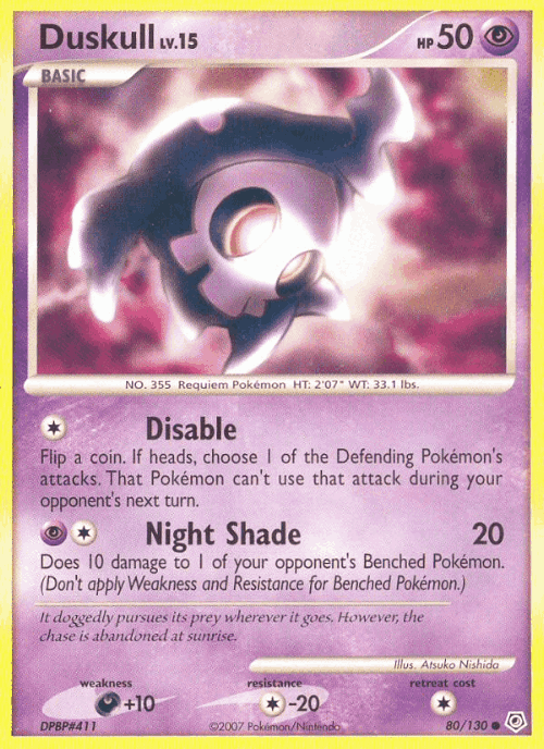Duskull 80, Diamond & Pearl