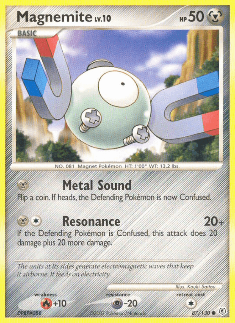 Magnemite #87 from Diamond & Pearl - Common - Illustrated by Kouki Saitou