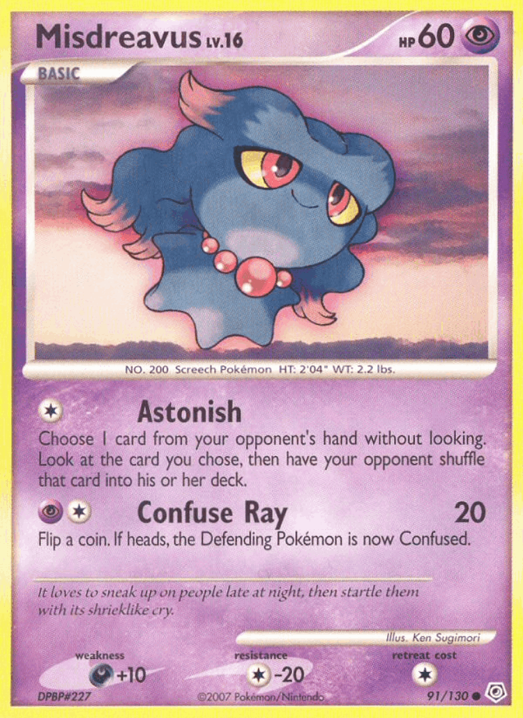 Misdreavus #91 from Diamond & Pearl - Common - Illustrated by Ken Sugimori