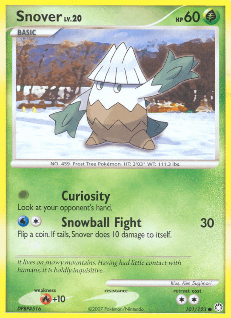 Snover #101 from Mysterious Treasures - Common - Illustrated by Ken Sugimori