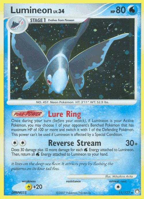 Lumineon Pokémon TCG card art