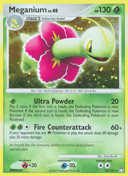 Meganium Pokémon TCG card art