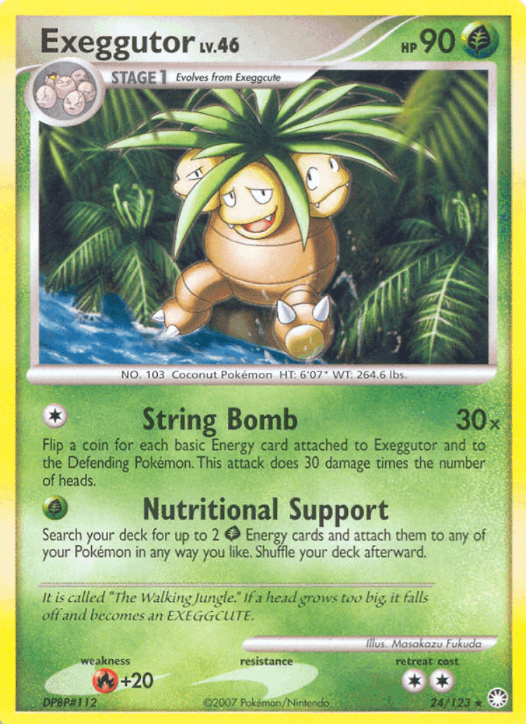 Exeggutor #24 from Mysterious Treasures - Rare - Illustrated by Masakazu Fukuda