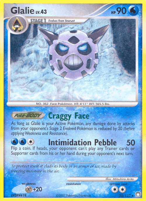 Glalie #25 from Mysterious Treasures - Rare - Illustrated by Mitsuhiro Arita
