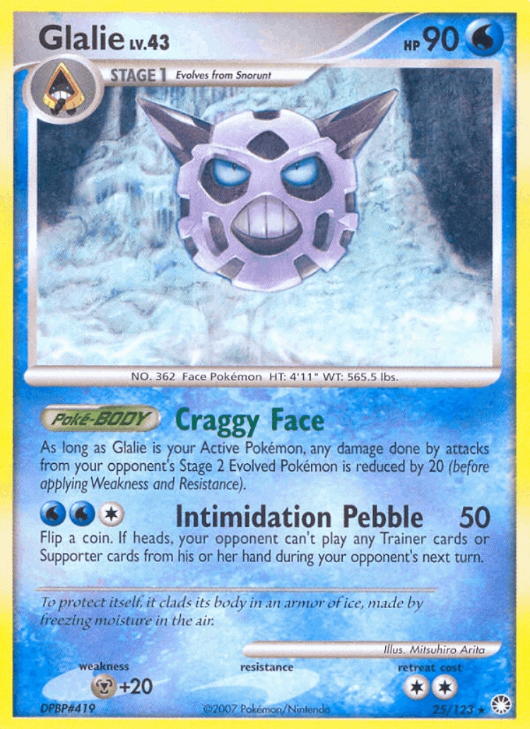 Glalie #25 from Mysterious Treasures - Rare - Illustrated by Mitsuhiro Arita