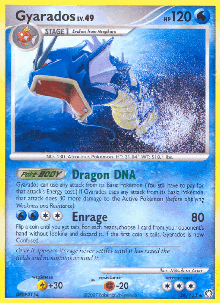 Gyarados #26 from Mysterious Treasures - Rare - Illustrated by Mitsuhiro Arita