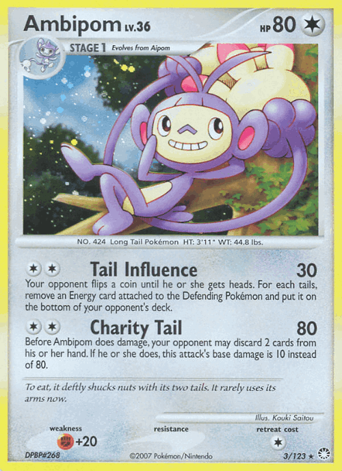 Ambipom Pokémon TCG card art