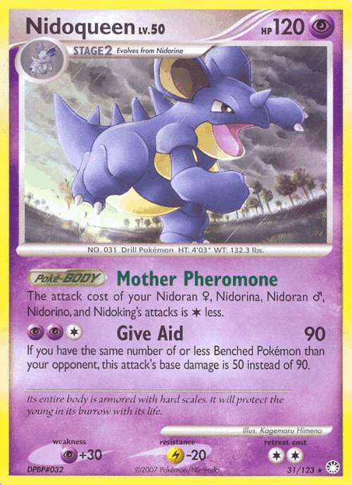 Nidoqueen #31 from Mysterious Treasures - Rare - Illustrated by Kagemaru Himeno